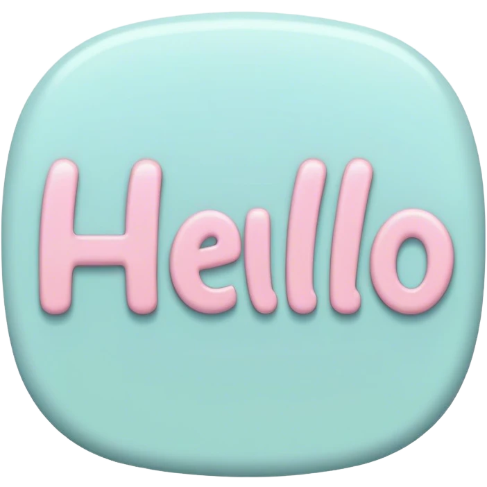 pastel sign say "hello" emoji
