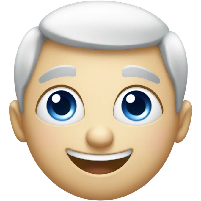 white cute emoji face with dark blue bow emoji
