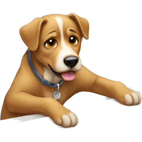 Perro trabajando de arquitecto  emoji