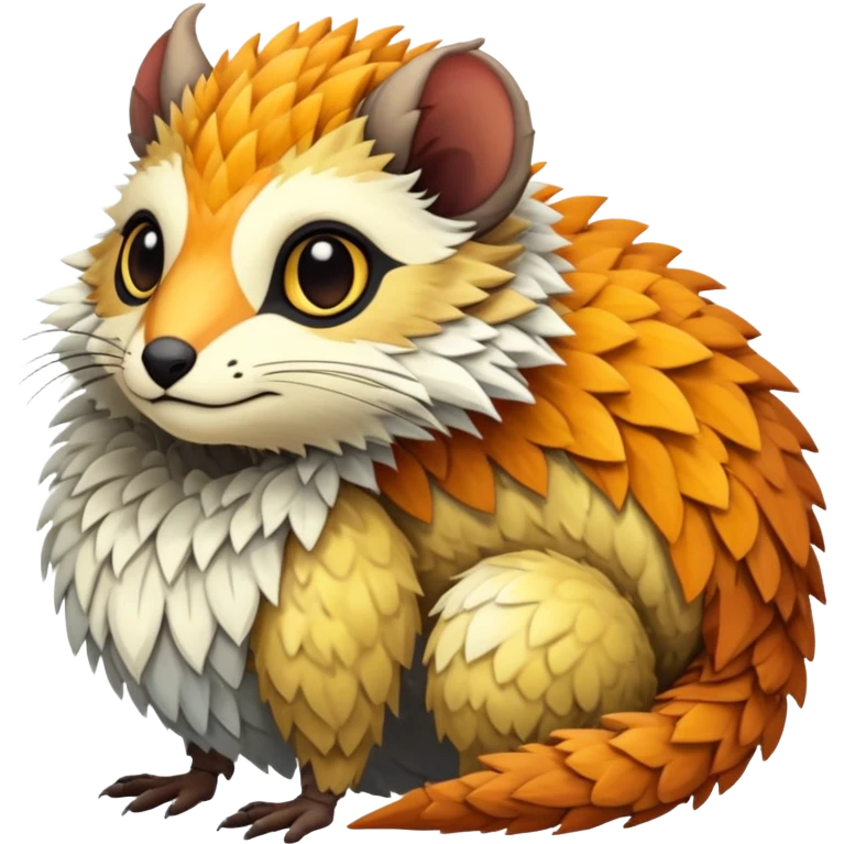 warm-colored Vernid-Trico-Fionbri-creature (full body) emoji