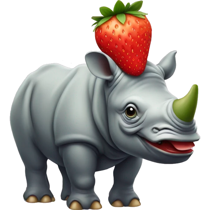 Strawberry rhino  emoji