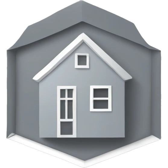 Gray pentagon shape like house  emoji