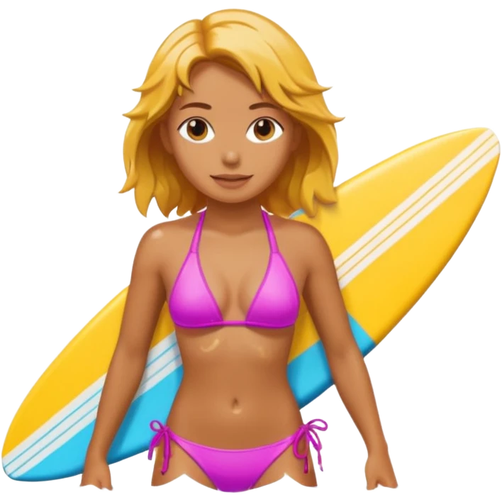 Surfer girl emoji