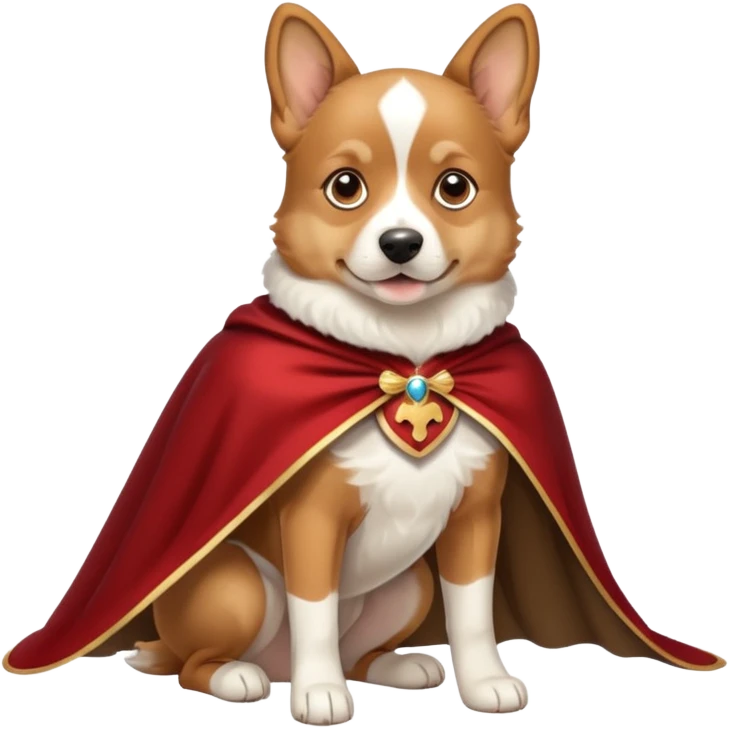 Dog with elegant cape emoji