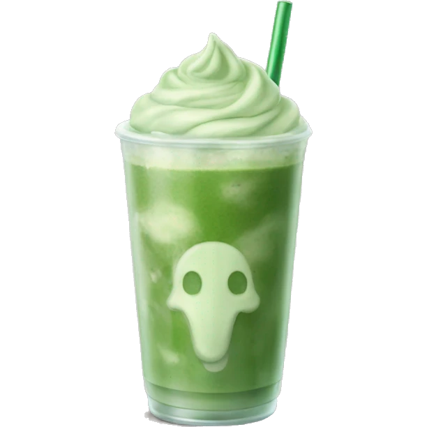 Iced matcha latte emoji