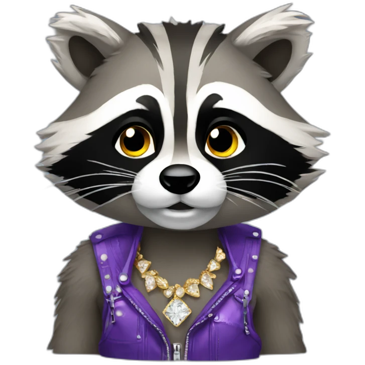 racoon bling bling emoji
