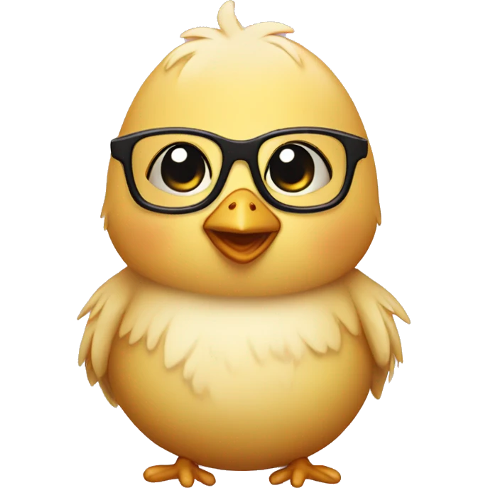  small chick with glasses emoji