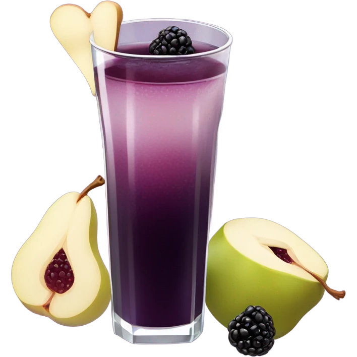 Blackberry cinnamon pear juice emoji