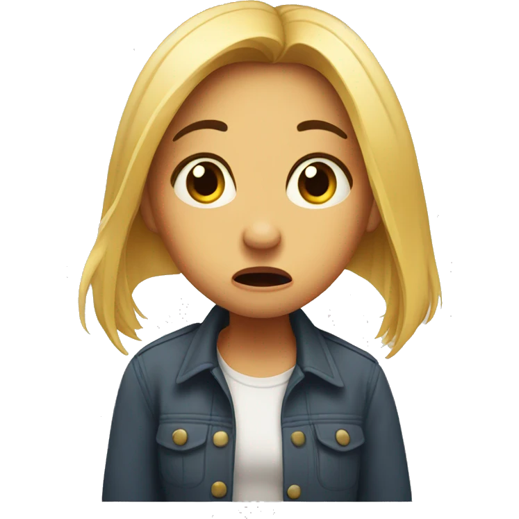 Very scared girl emoji