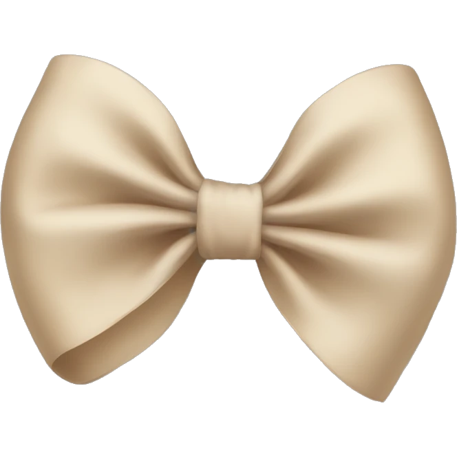 Beige bow emoji