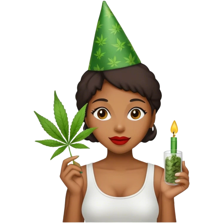 Female weed birthday  emoji