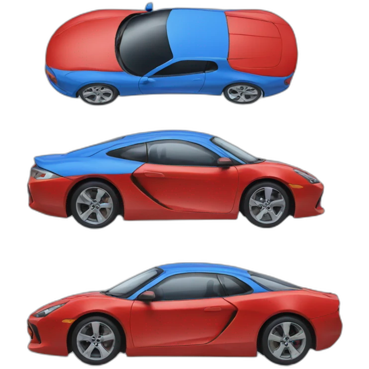 cars red and blue emoji