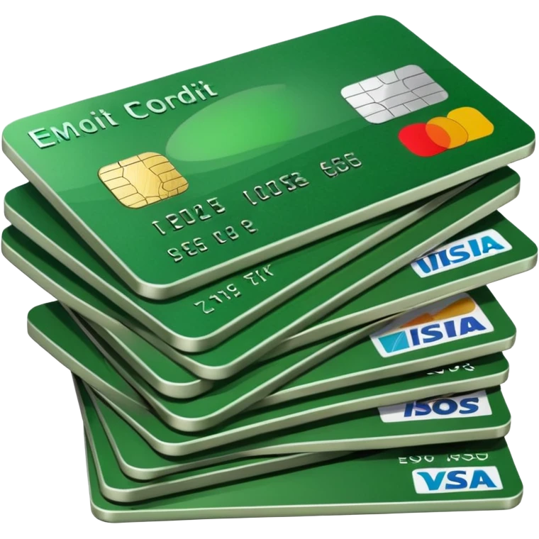 Dolares, tarjetas, teléfono  emoji