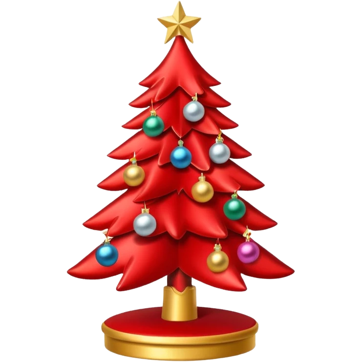 Red christmas tree emoji