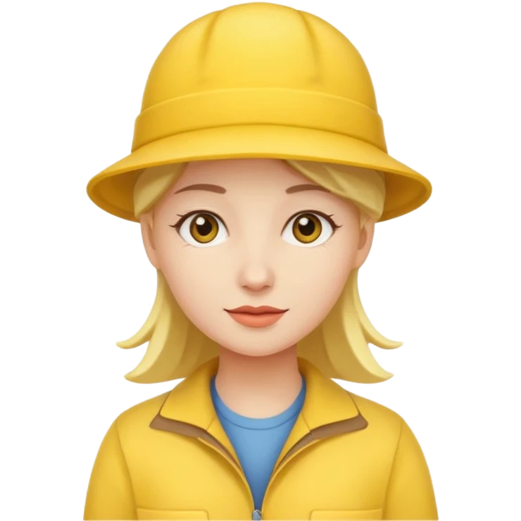 woman with yellow hat emoji