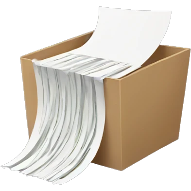paper shredding into stripes emoji