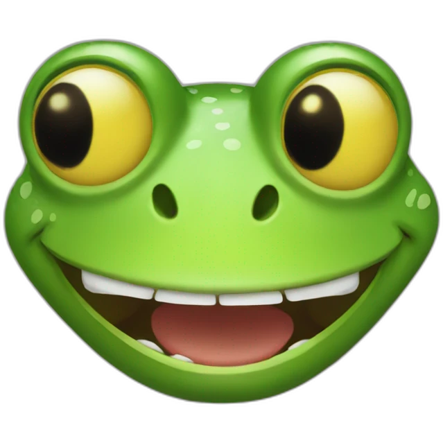 Smiley-frog-laughting emoji
