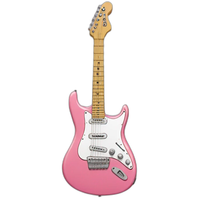 Guitare electrique rose emoji