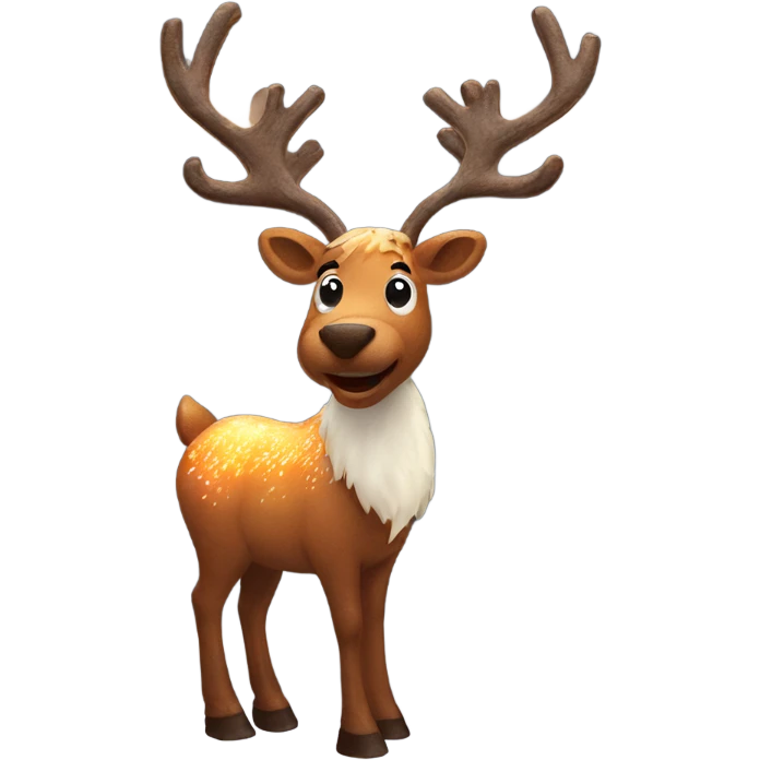 reindeer next to house made of fire  emoji