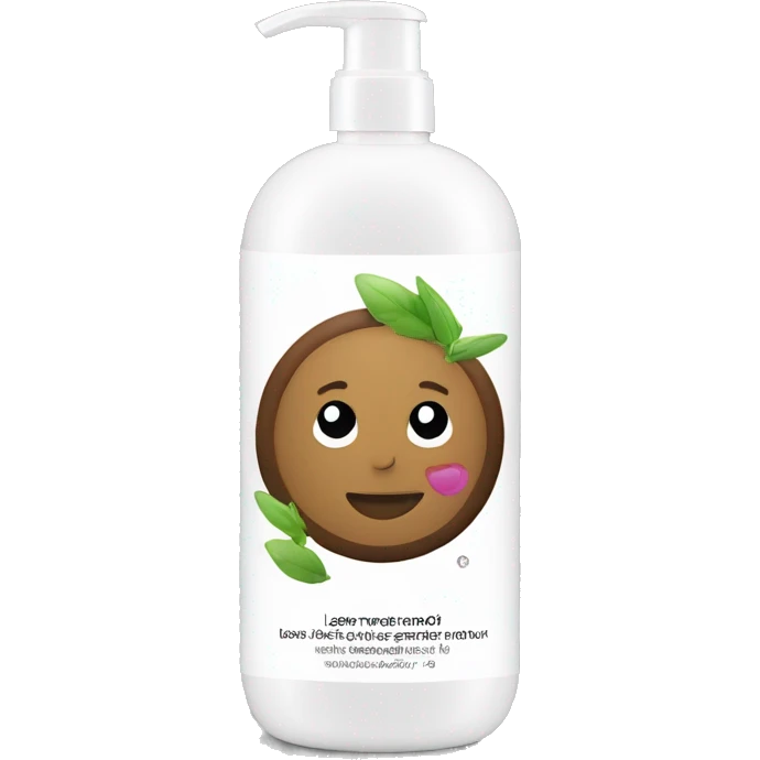 leave-in conditioner bottle with label emoji
