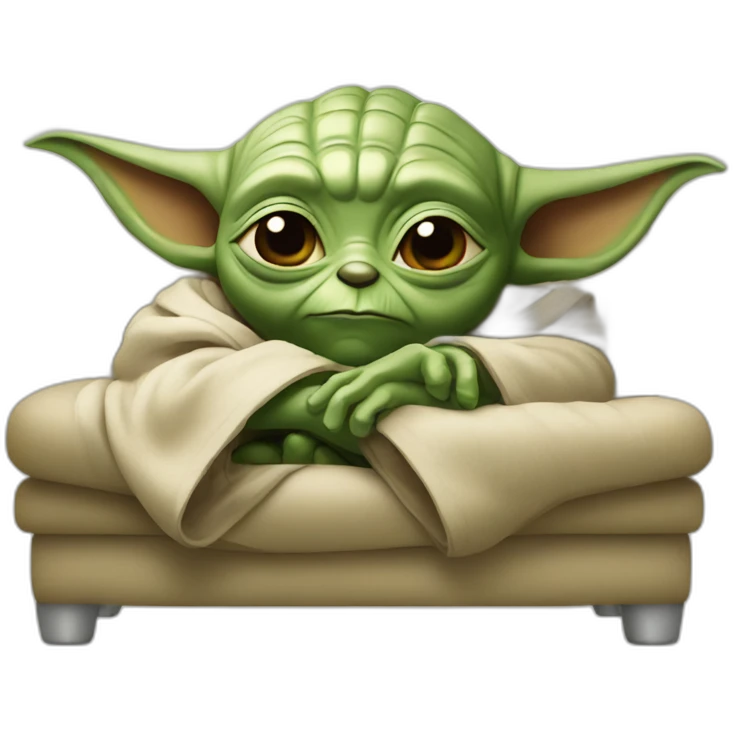 yoda lying on a sofa emoji