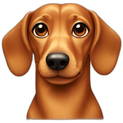 Dachshund with mustache  emoji