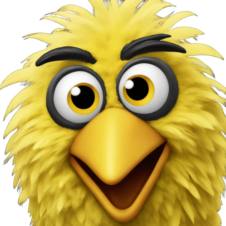 Bird puppet yellow Sesame Street  emoji