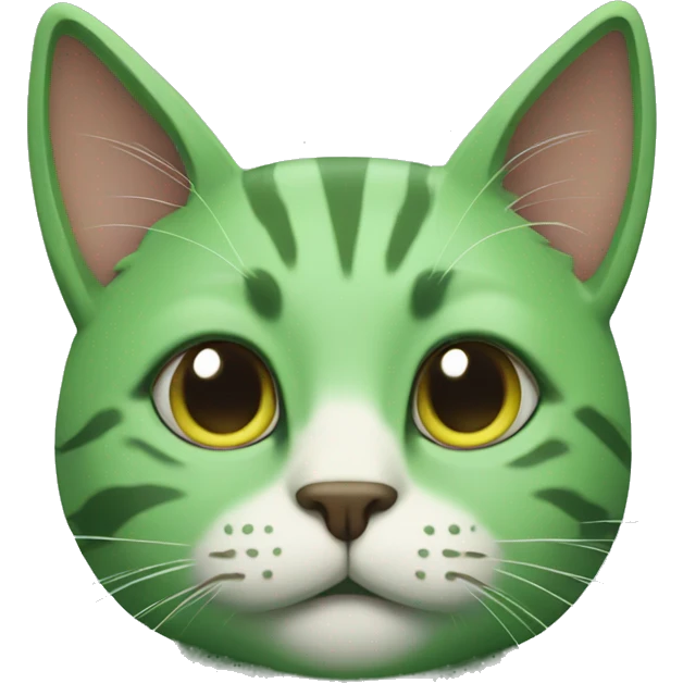 Green cat emoji