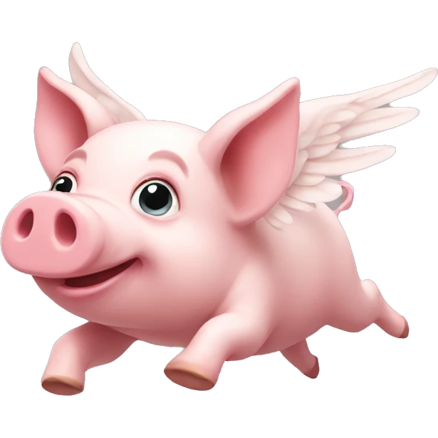 Flying pig emoji