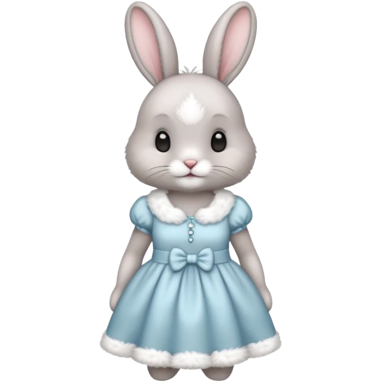 Rabbit wearing a dress emoji