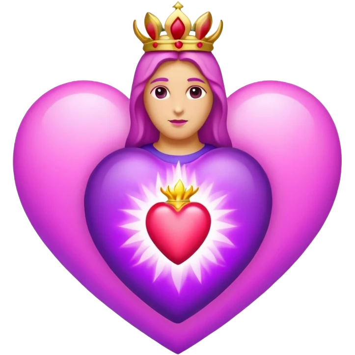 Sacred heart pink violet  emoji