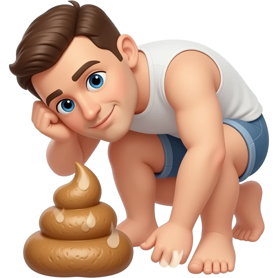 a man pooping emoji