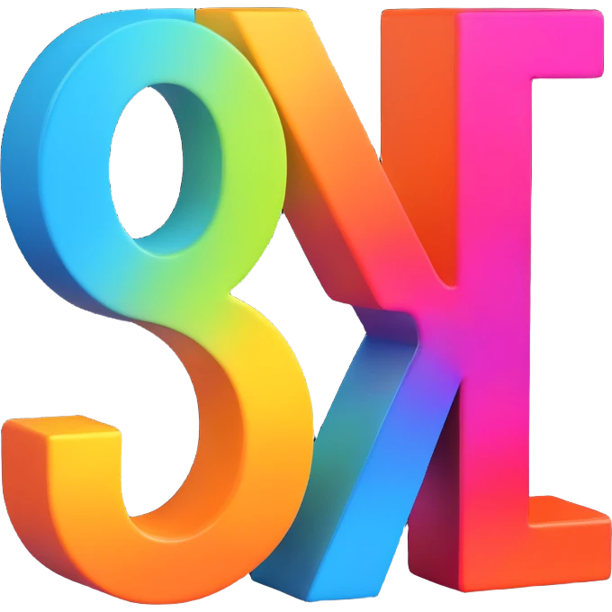 3D logo, 'Select' in block letters, vibrant gradient colors, playful and eye-catching emoji