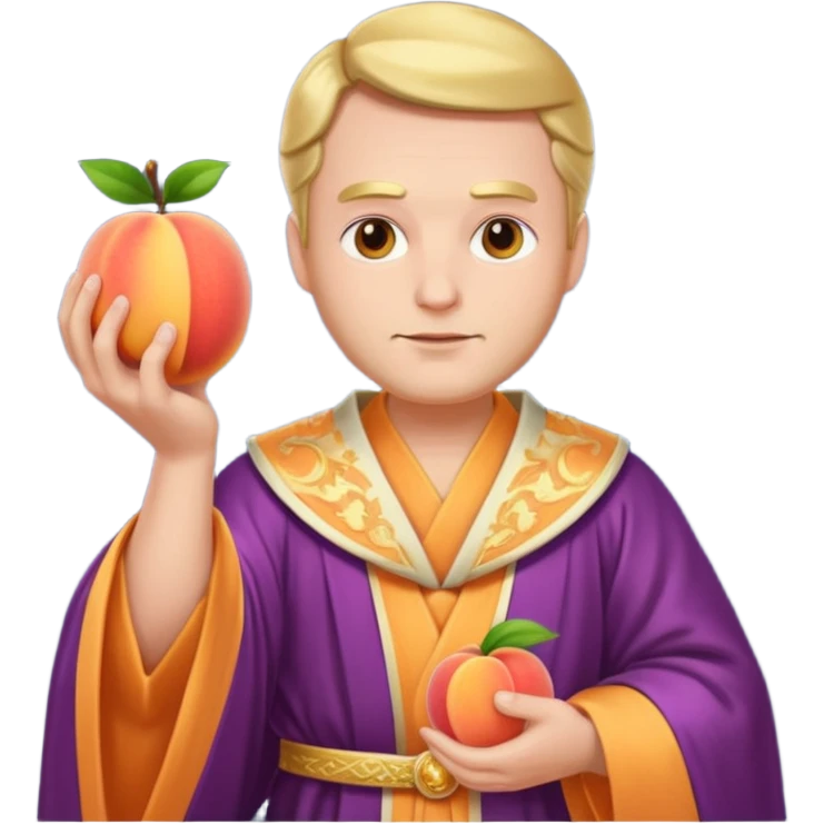 emperor and peach emoji