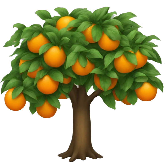 Orange tree emoji