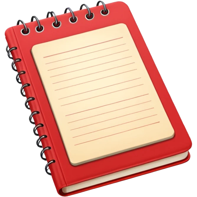 Aesthetic light red note journal book emoji