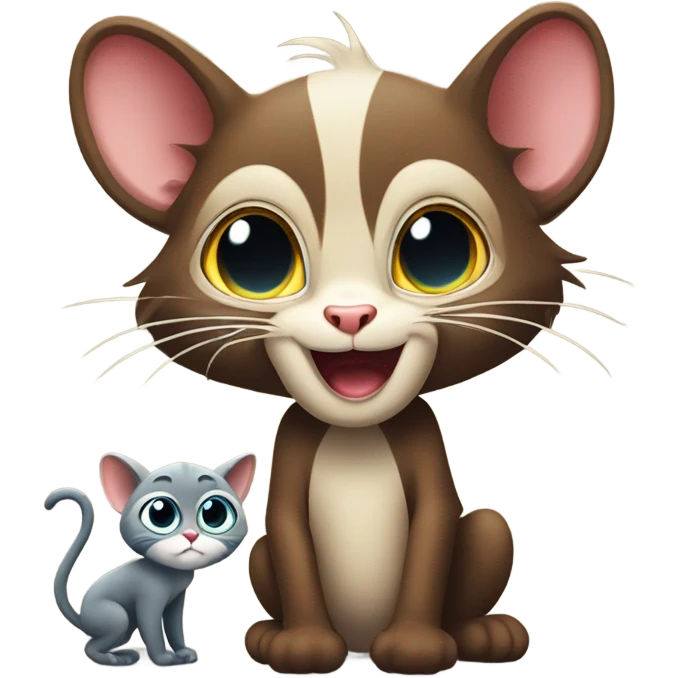 Cat and monkey emoji