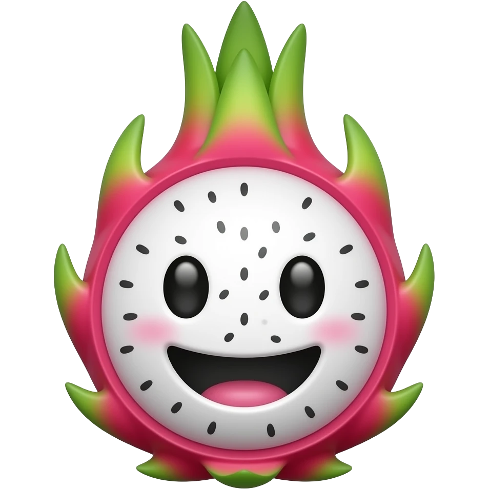 Dragon fruit that looks like something that emoji will make but not long green parts on top emoji