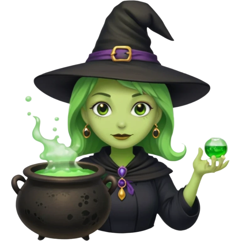 green witch cooking potion emoji