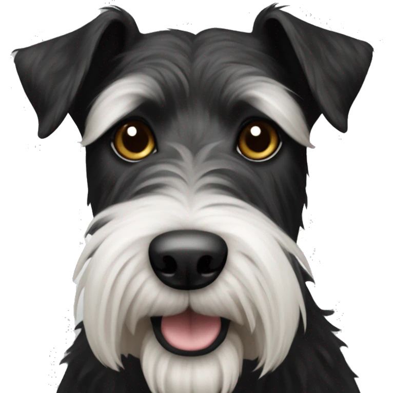 Black and white Irish terrier emoji