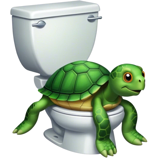 Turtle on toilet  emoji