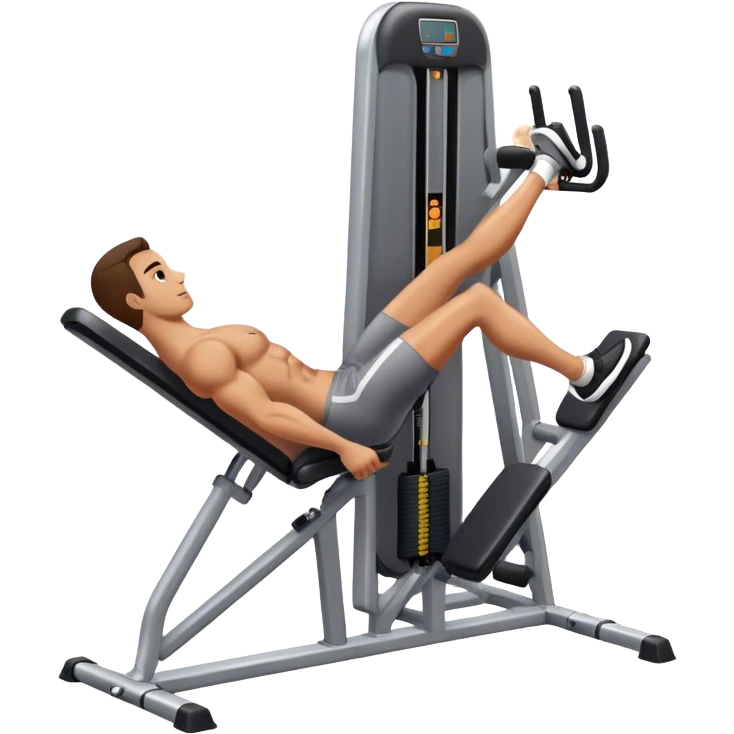 guy leg-extension machine gym emoji
