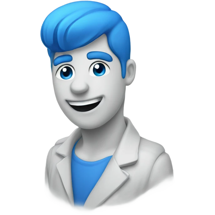 Done blue colour curve emoji