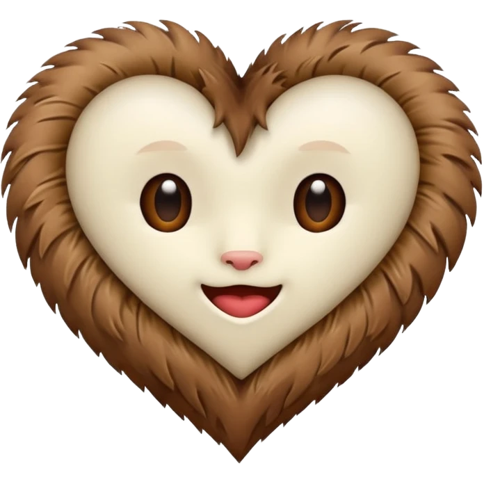 heart made out of fur emoji
