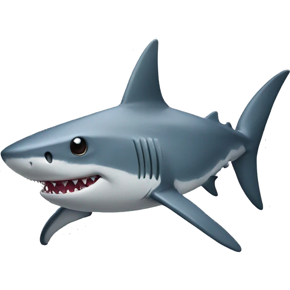 Shark with star eyes emoji