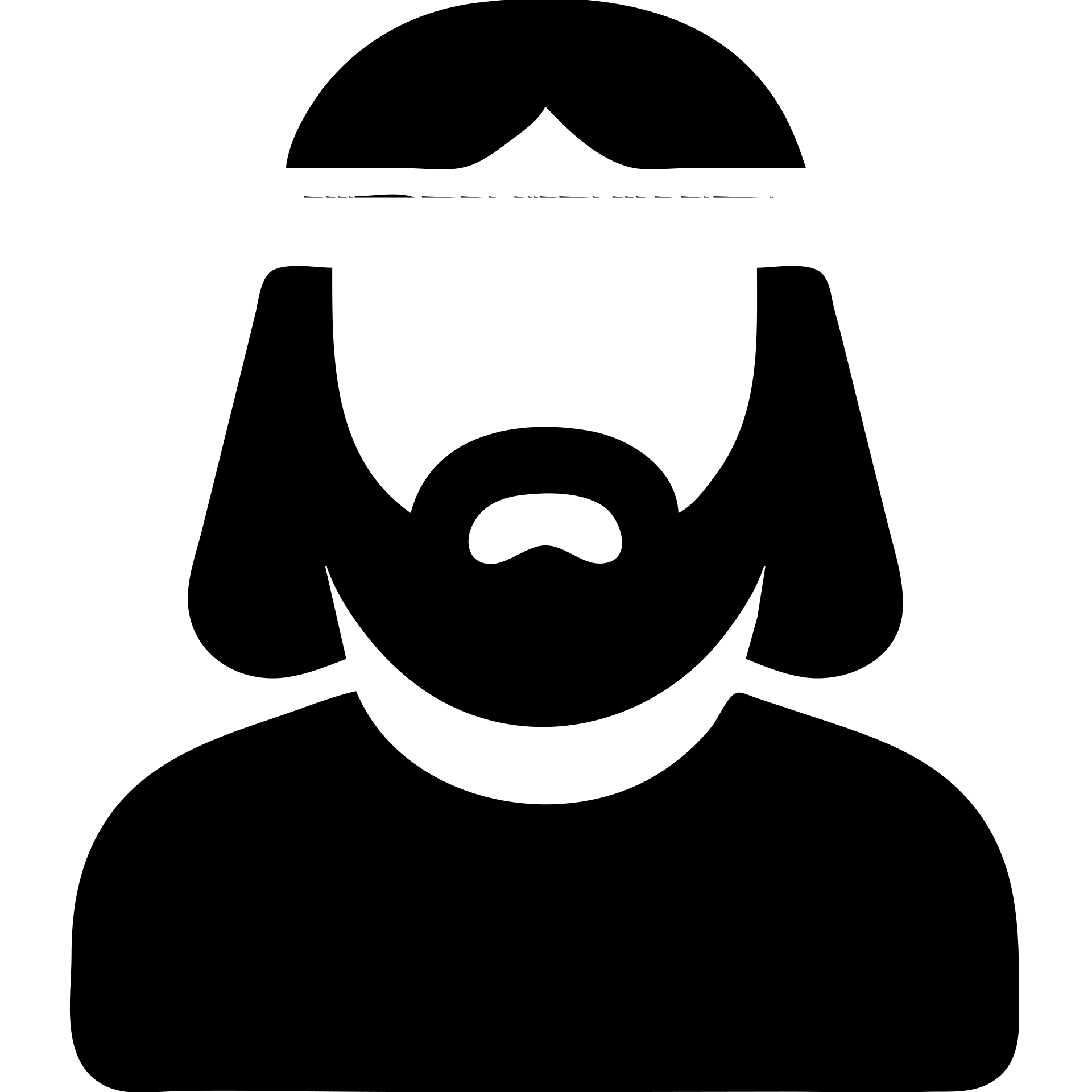 A man with a beard, long hair and a red thread emoji