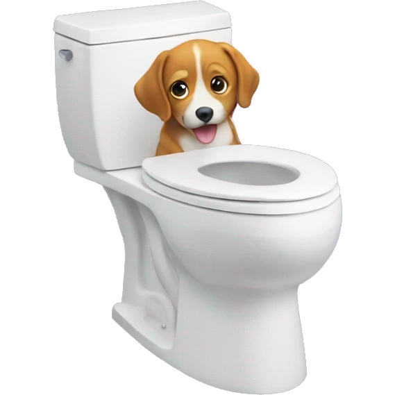 Skibidi toilet with a dog on it emoji