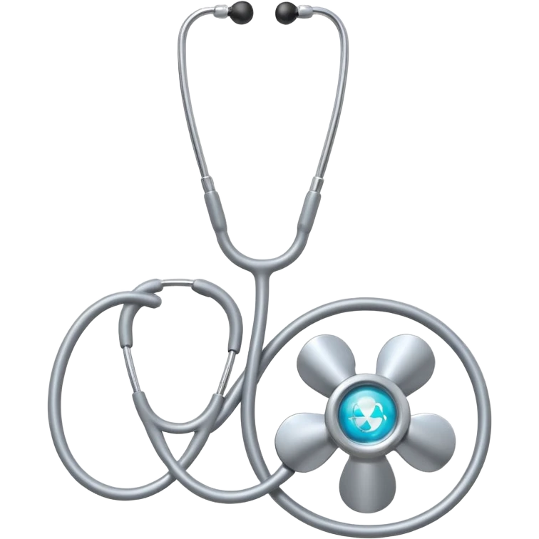 stethoscope with atom symbol emoji