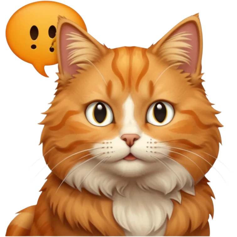 cat with speech bubble saying  i hate it here emoji