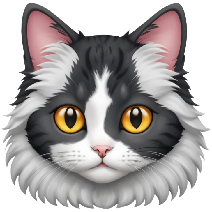 Gato blanco y negro emoji